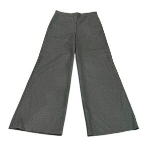 Zara collection gray structured 100% wool wide leg trouser pants size XS NWT